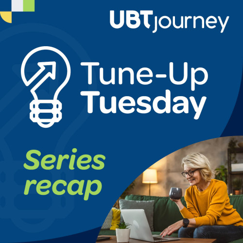 a graphic for tune-up tuesday series recap