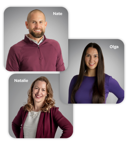 Headshots of UBT's private wealth team