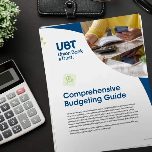 A mockup of UBT's Comprehensive Budgeting Guide