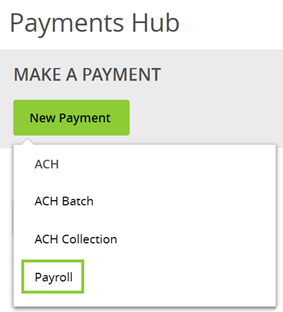 payment hub screen shot