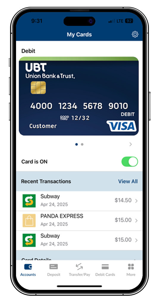 a screenshot of the UBTgo mobile app